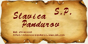 Slavica Pandurov vizit kartica